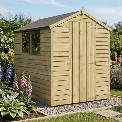 7 x 5 (2.13m x 1.48m) Mercia Overlap Shed - No Windows 7 x 5 (2.13m x 1.48m) Mercia Overlap Shed - No Windows