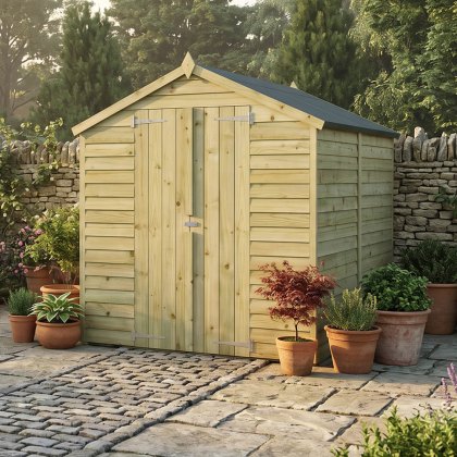 8 x 6 (2.40m x 1.90m) Mercia Overlap Shed - No Windows 8 x 6 (2.40m x 1.90m) Mercia Overlap Shed - No Windows