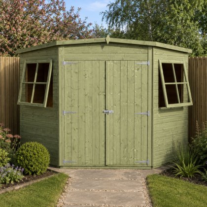 7 x 7 Shire Corner Shed - Pressure Treated
