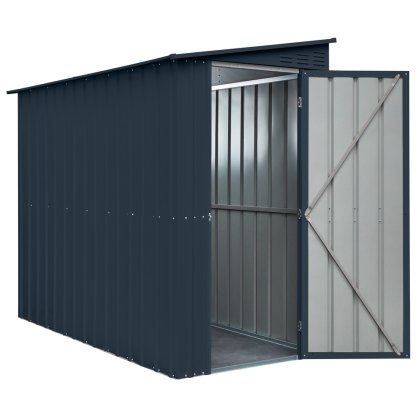 4 x 8 Globel Lean-To Metal Shed in Grey