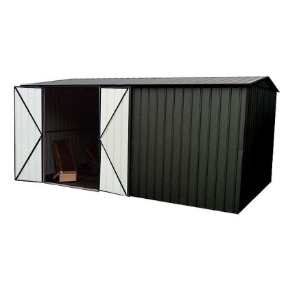10 x 19 (2.95m x 5.78m) Lotus Apex Metal Workshop Shed in Anthracite Grey