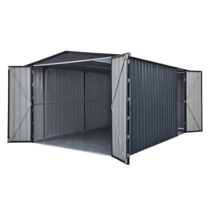 10 x 15 Globel Lotus Apex Metal Garage in Grey