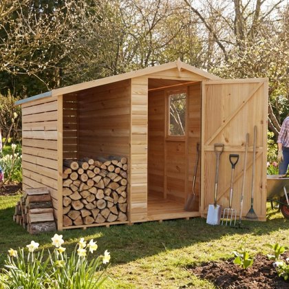 7 x 6 (2.05m x 1.79m) Shire Shed and Log Store