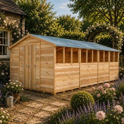 20 x 10 Shire Value Overlap Workshop Shed with Double Doors