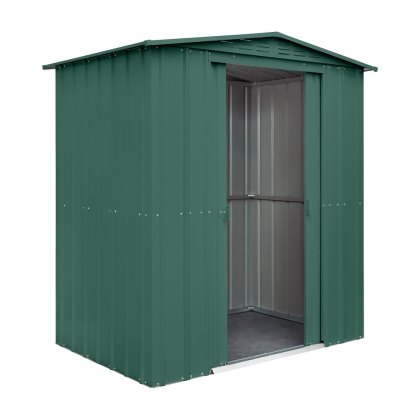 6 x 4 Globel Lotus Apex Metal Shed in Green