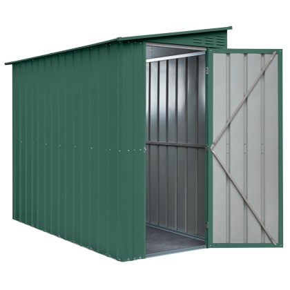 4 x 8 Globel Lotus Lean-To Metal Shed in Green