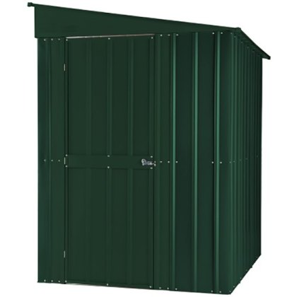5 x 8 (1.44m x 2.34m) Lotus Lean-To Metal Shed in Heritage Green
