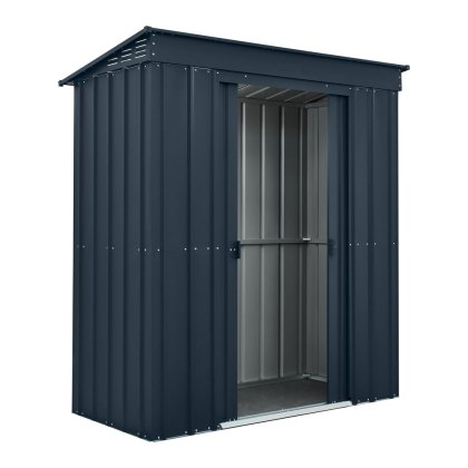 6 x 3 Globel Lotus Pent Metal Shed in Grey