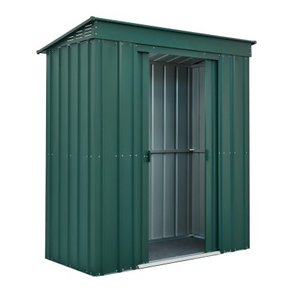 6 x 3 Globel Lotus Pent Metal Shed in Green