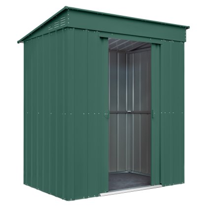 6 x 4 Globel Lotus Pent Metal Shed in Green