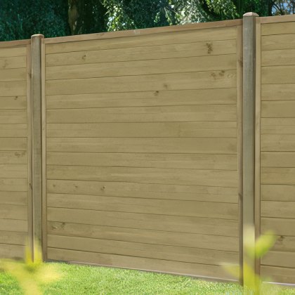 6ft High (1830mm) Forest Horizontal Tongue and Groove Fence Panel - Pressure Treated 6ft High (1830mm) Forest Horizontal Tongue and Groove Fence Panel - Pressure Treated