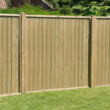 6ft High (1830mm) Forest Vertical Tongue and Groove Fence Panel - Pressure Treated 6ft High (1830mm) Forest Vertical Tongue and Groove Fence Panel - Pressure Treated