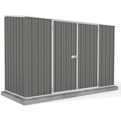 10 x 5 (3.00m x 1.52m) Mercia Absco Space Saver Pent Metal Shed in Grey