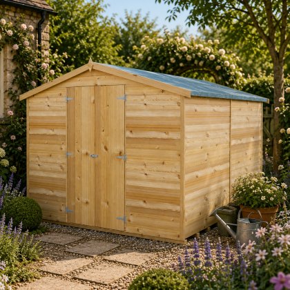 10 x 8 (2.99m x 2.39m) Shire Value Overlap Apex Shed - No Windows 10 x 8 (2.99m x 2.39m) Shire Value Overlap Apex Shed - No Windows