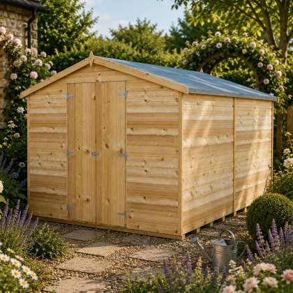 12 x 8 Shire Value Overlap Apex Garden Shed - No Windows 12 x 8 Shire Value Overlap Apex Garden Shed - No Windows