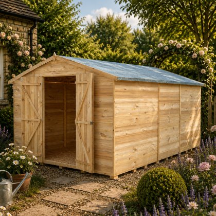 15 x 10 Shire Value Overlap Workshop Shed with Double Doors - Windowless 15 x 10 Shire Value Overlap Workshop Shed with Double Doors - Windowless