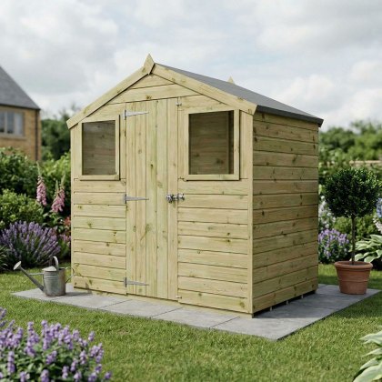 4 x 6 (1.24m x 1.98m) Mercia Shiplap Apex Shed