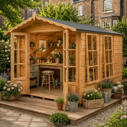 7 x 10 (2.17m x 3.36m) Shire Kensington Summerhouse 7 x 10 (2.17m x 3.36m) Shire Kensington Summerhouse
