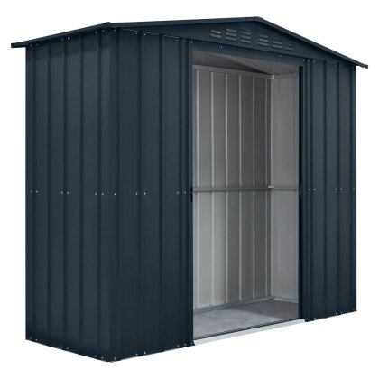 8 x 3 Globel Lotus Apex Metal Shed in Grey