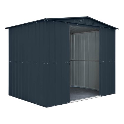 8 x 6 Globel Lotus Apex Metal Shed in Grey
