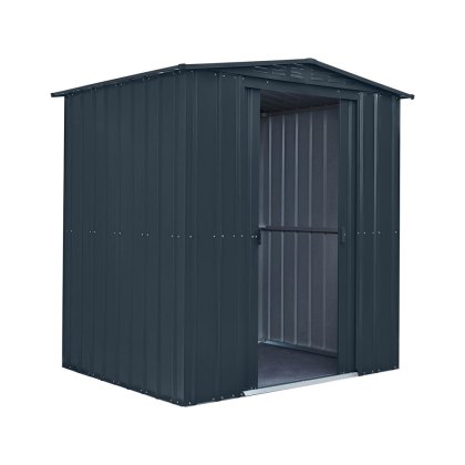 6 x 5 Globel Lotus Apex Metal Shed in Grey