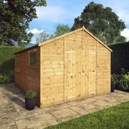 14 x 10 (4.27m x 3.23m) Mercia Premium Shiplap Apex Workshop