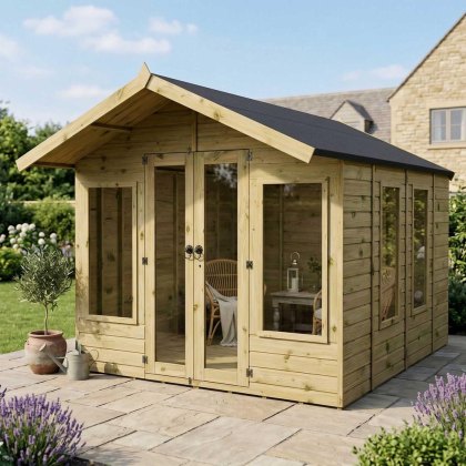 8 x 10 (2.49m x 3.63m) Mercia Premium Sussex Summerhouse