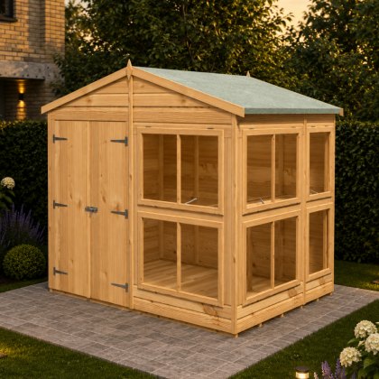 8 x 6 Shire Shiplap Apex Sun Hut Potting Shed