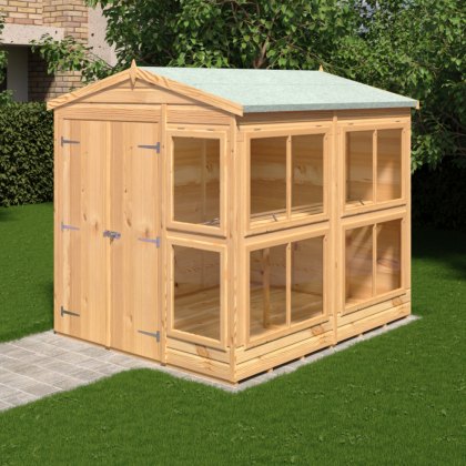 6 x 8 Shire Shiplap Apex Sun Hut Potting Shed