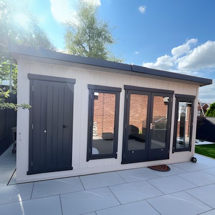 16 x 12 Shire Cali Insulated Garden Office With Side Shed