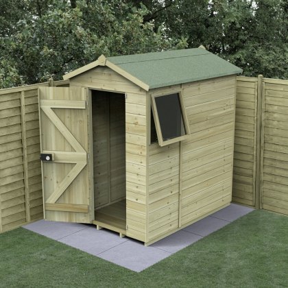 6 x 4 Forest Timberdale 25yr Guarantee Tongue & Groove Pressure Treated Apex Shed