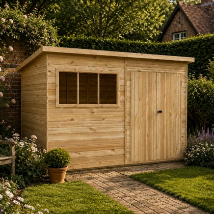 12 x 8 Shire Ranger Premium Pent Shed with Double Doors 12 x 8 Shire Ranger Premium Pent Shed with Double Doors