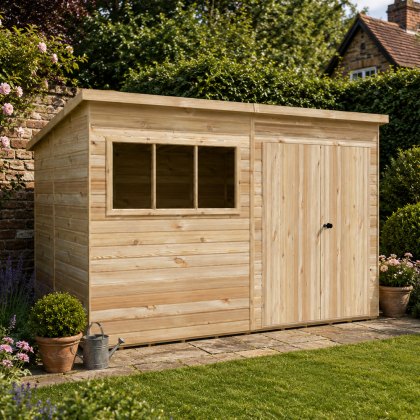 12 x 10 Shire Ranger Premium Pent Shed with Double Doors