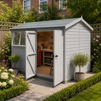10 x 10 Shire Atlas Premium Reverse Apex Shiplap Shed with Double Doors