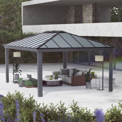 14 x 20 Palram Canopia Dallas Grey Garden Gazebo
