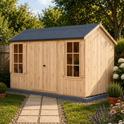 13 x 7 Shire Holt Shiplap Reverse Apex Shed with Double Doors 13 x 7 Shire Holt Shiplap Reverse Apex Shed with Double Doors