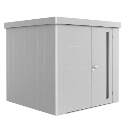 8 x 8 (2.36m x 2.36m) Biohort Neo 2B Metal Shed - Double Door 8 x 8 (2.36m x 2.36m) Biohort Neo 2B Metal Shed - Double Door