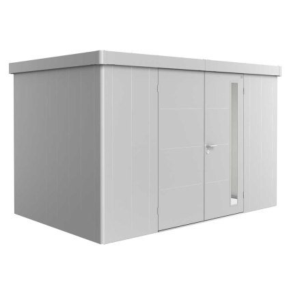 12 x 8 (3.48m x 2.36m) Biohort Neo 2D Metal Shed - Double Door 12 x 8 (3.48m x 2.36m) Biohort Neo 2D Metal Shed - Double Door
