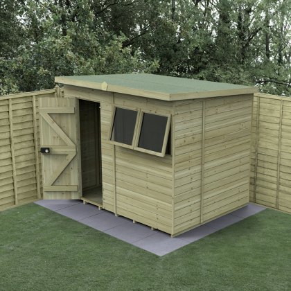 8 x 6 Forest Timberdale 25yr Guarantee Tongue & Groove Pressure Treated Pent Shed