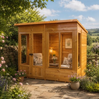 Shire Alora 8 x 6 Pent Summerhouse Shire Alora 8 x 6 Pent Summerhouse