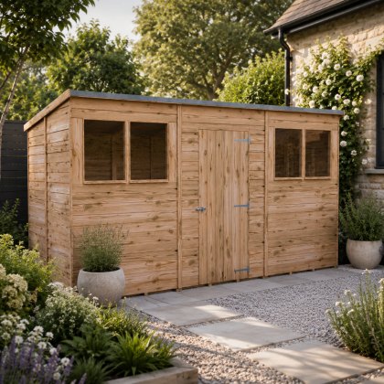 12 x 6 Shire Value Overlap Pent Shed