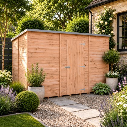 12 x 6 Shire Value Windowless Overlap Pent Shed 12 x 6 Shire Value Windowless Overlap Pent Shed