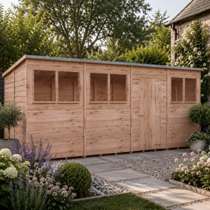 16 x 6 Shire Value Overlap Pent Shed