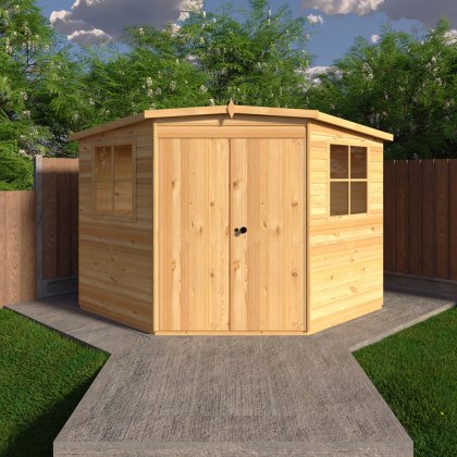 8 x 8 Shire Murrow Tongue and Groove Premium Corner Shed