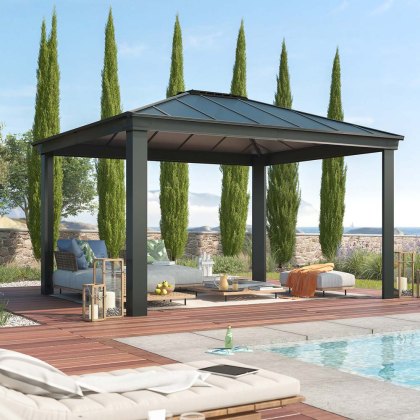12 x 14 Palram Canopia Dallas Grey Garden Gazebo