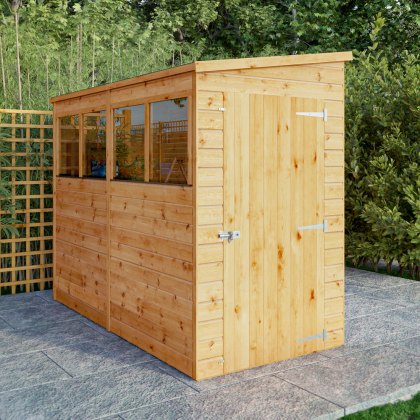 8 x 4 Mercia Shiplap Modular Pent Shed
