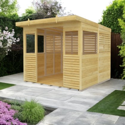 Shed Nest 8 x 8 Pressure Treated Outdoor Kitchen Barbecue Shelter