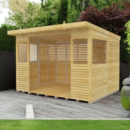 Shed Nest 10 x 8 Pressure Treated Outdoor Kitchen Barbecue Shelter