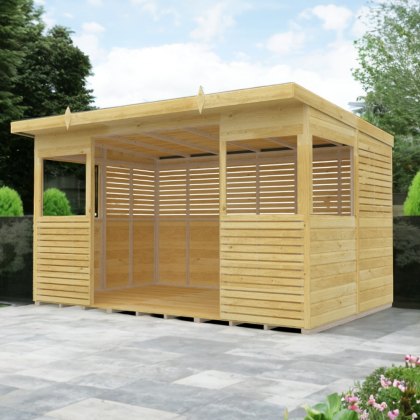 Shed Nest 12 x 8 Pressure Treated Outdoor Kitchen Barbecue Shelter