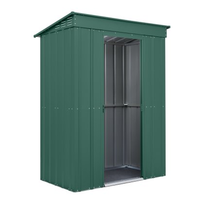 5 x 3 Globel Pent Metal Shed in Green